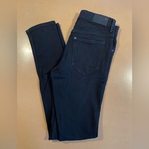 Jet black high rise skinny jeans